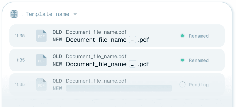 Batch renaming example