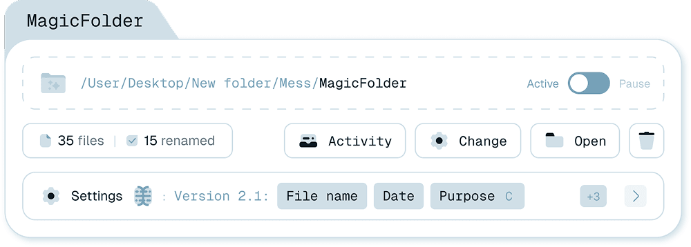 Magic folder illustration